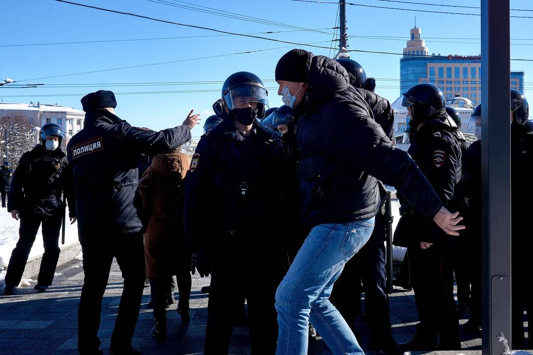 Rusijoje – protestai prieš karą Ukrainoje