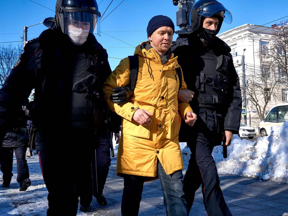Rusijoje – protestai prieš karą Ukrainoje