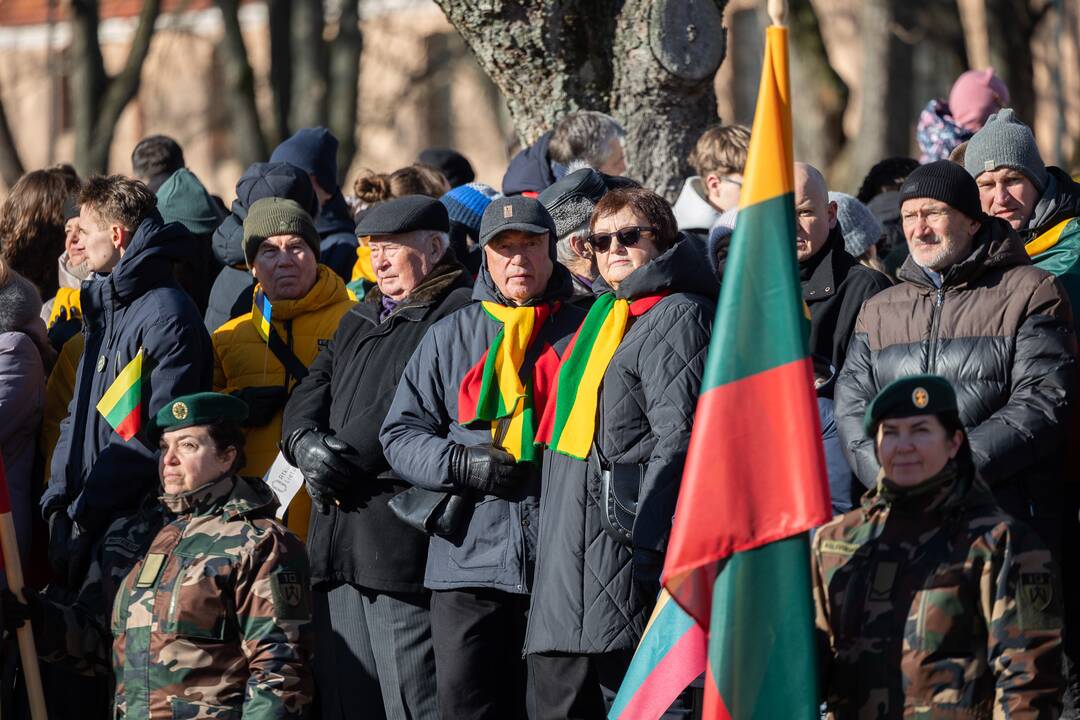 Baltijos valstybių vėliavų pakėlimo ceremonija Simono Daukanto aikštėje