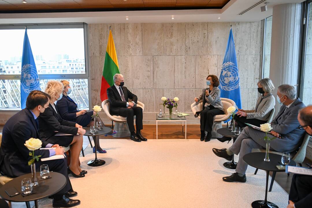 Gitanas Nausėda ir Audrey Azoulay