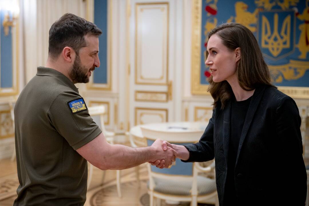 Sanna Marin ir Volodymyras Zelenskis