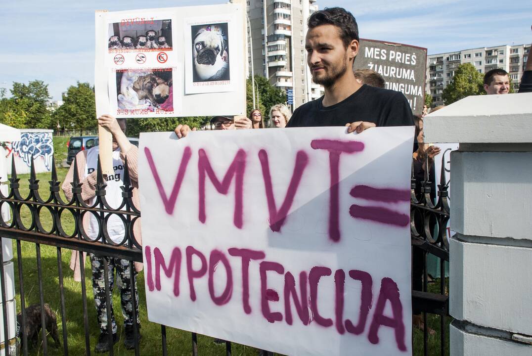 Protestas prie Maisto ir veterinarijos tarnybos