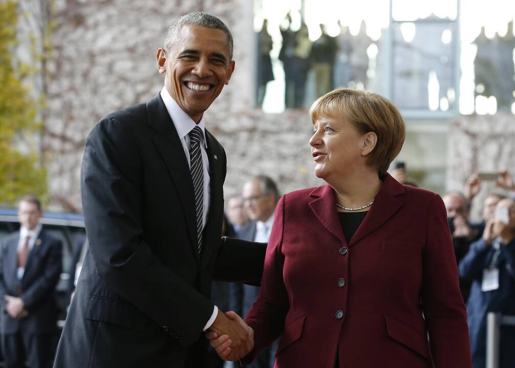 Barackas Obama ir Angela Merkel