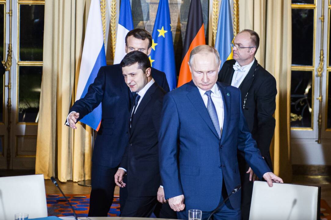 Ukrainos derybininkas prakalbo apie V. Putino ir V. Zelenskio susitikimą