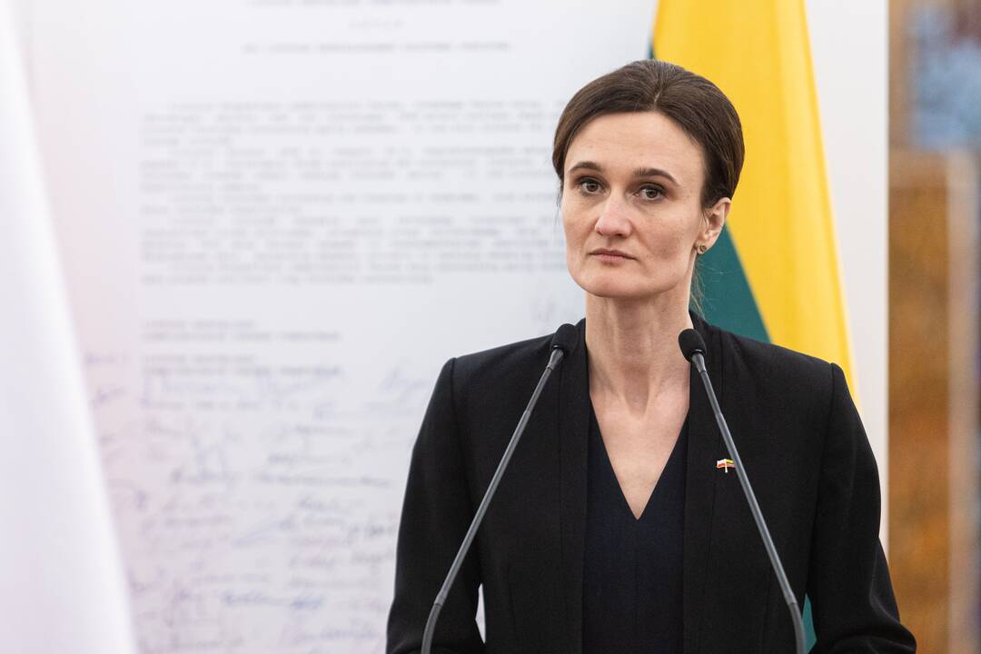 V. Čmilytės-Nielsen ir Lenkijos Seimo maršalkos spaudos konferencija