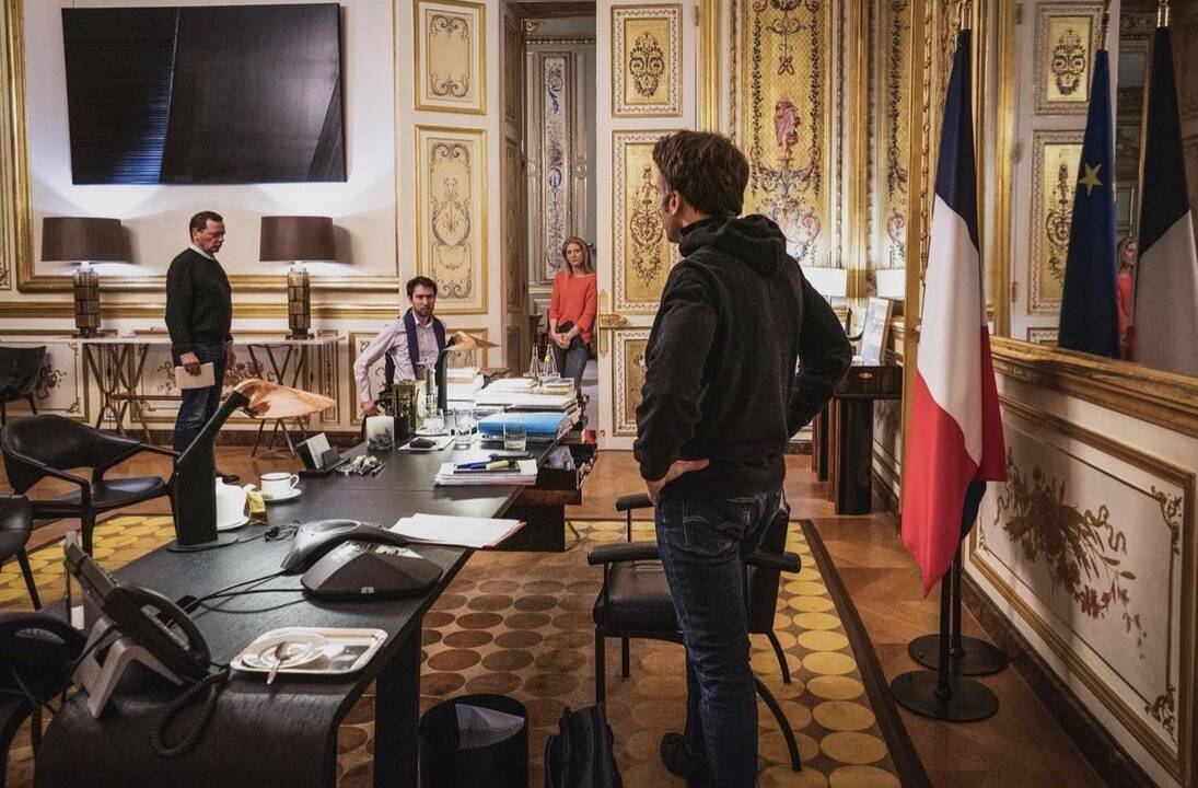 Volodymyras Zelenskis ir Emmanuelis Macronas