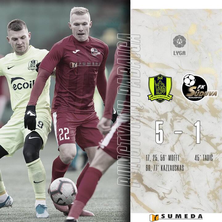 „Riteriai“ sutriuškino „Sūduvą“ ir užsitikrino A lygos bronzą
