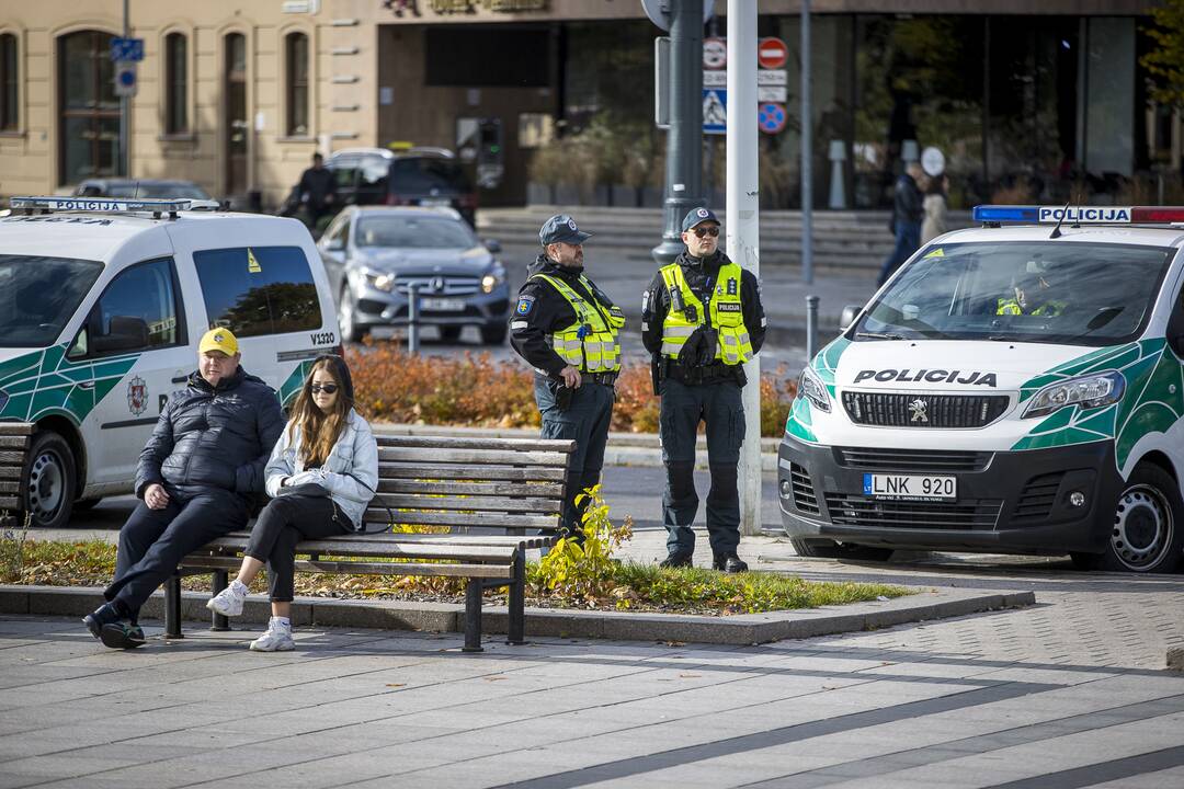 A. Astrauskaitės mitingas prieš pandemijos valdymą Vilniuje