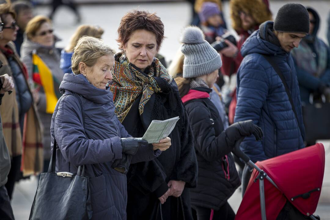A. Astrauskaitės mitingas prieš pandemijos valdymą Vilniuje