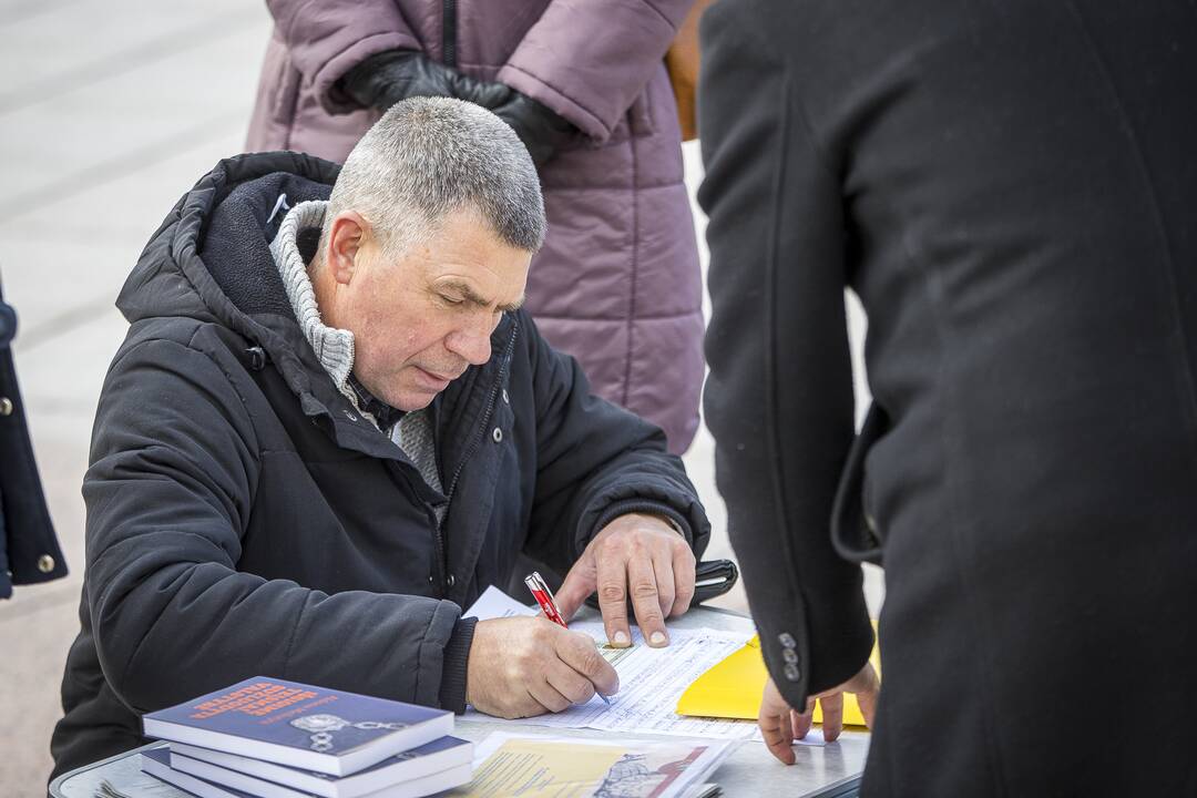 A. Astrauskaitės mitingas prieš pandemijos valdymą Vilniuje