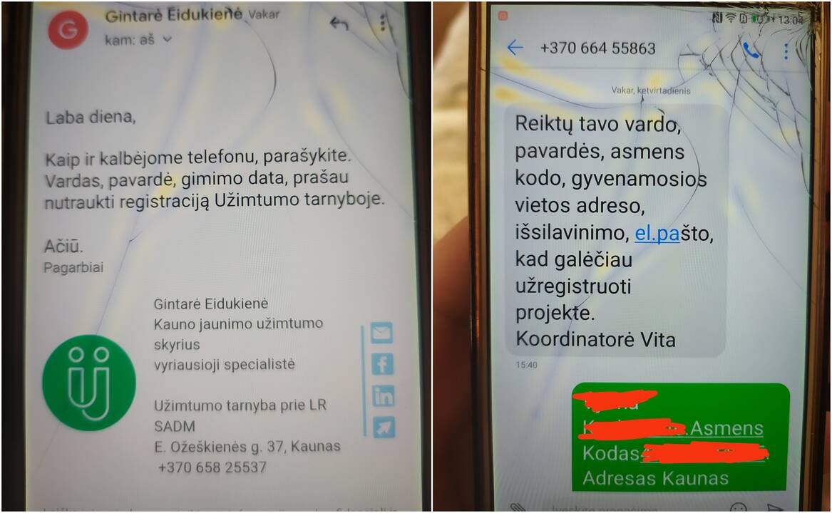 Skundas: vos tik užsiregistravus Užimtumo tarnyboje, vyr. specialistai nurodė parašyti prašymą ir išsiregistruoti.