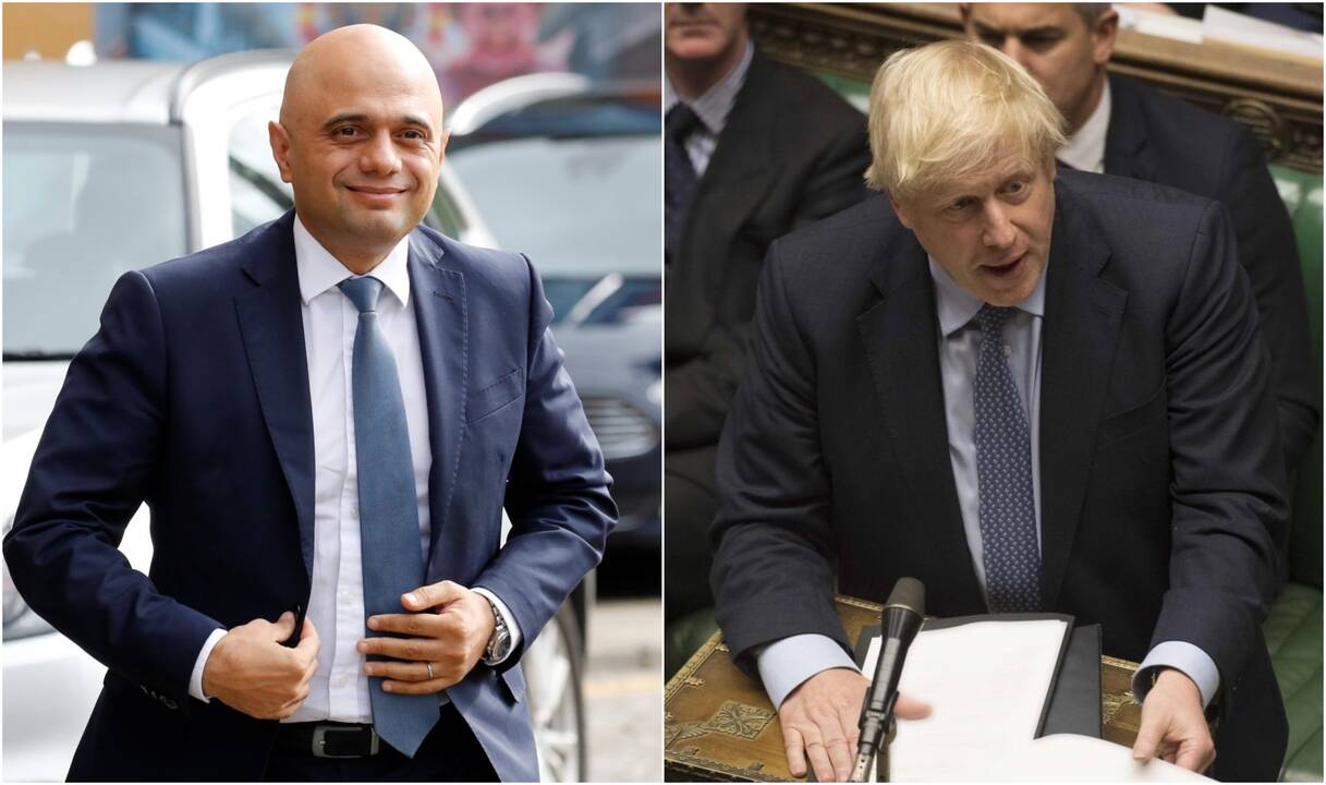 Sajidas Javidas (kairėje) ir Borisas Johnsonas