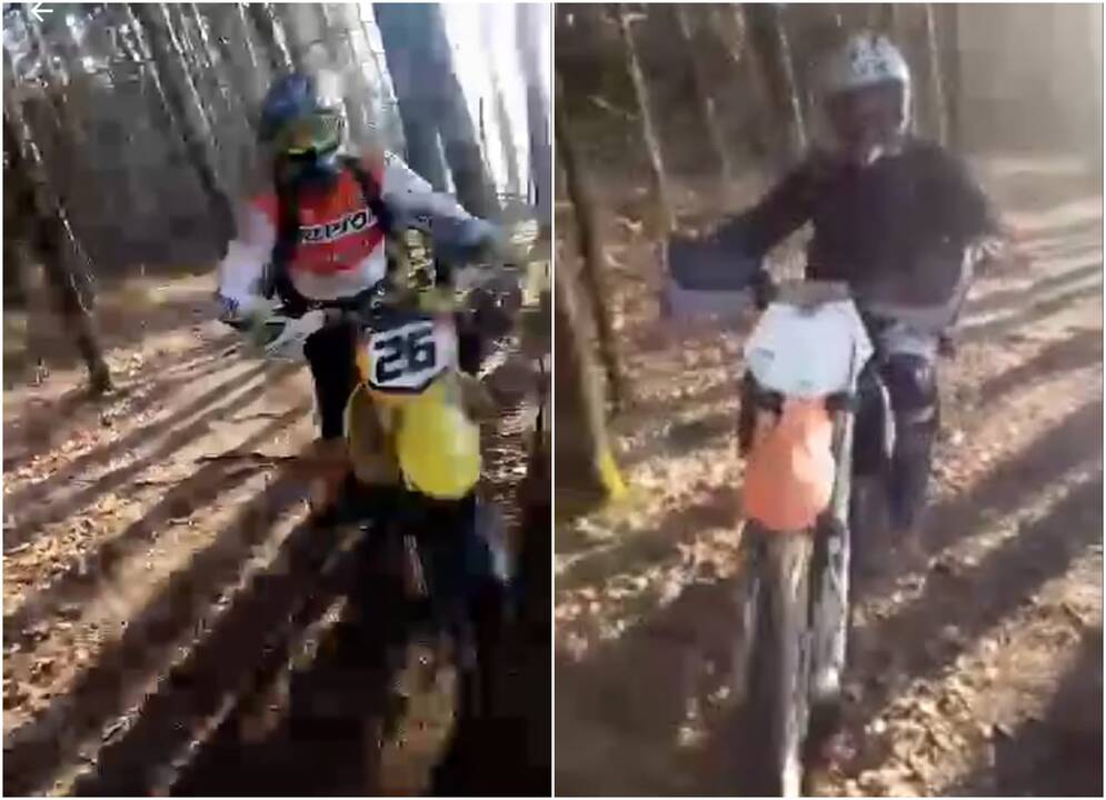 Užfiksuota, kaip Kauno marių pakrantę niokoja motociklininkai