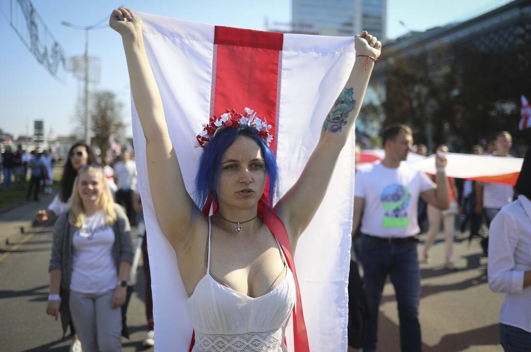 Per A. Lukašenkos gimtadienį – tūkstantinės minios protestas