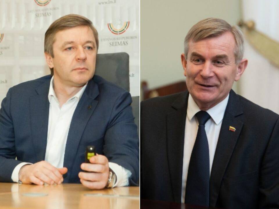 Ramūnas Karbauskis (kairėje) ir Viktoras Pranckietis (dešinėje)