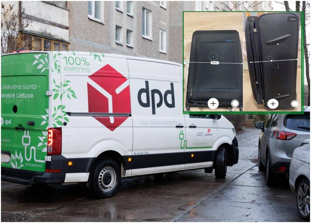 Dingo: per DPD iš Portugalijos į Lietuvą siųstas lagaminas buvo prarastas.