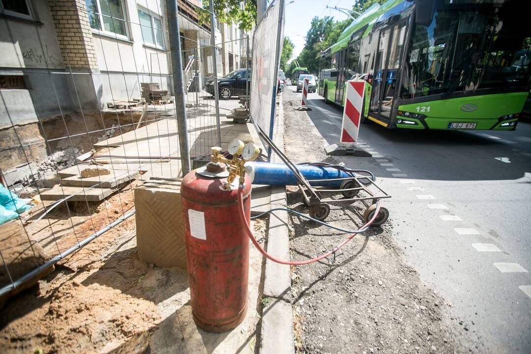 Kęstučio gatvėje užvirė intensyvūs darbai