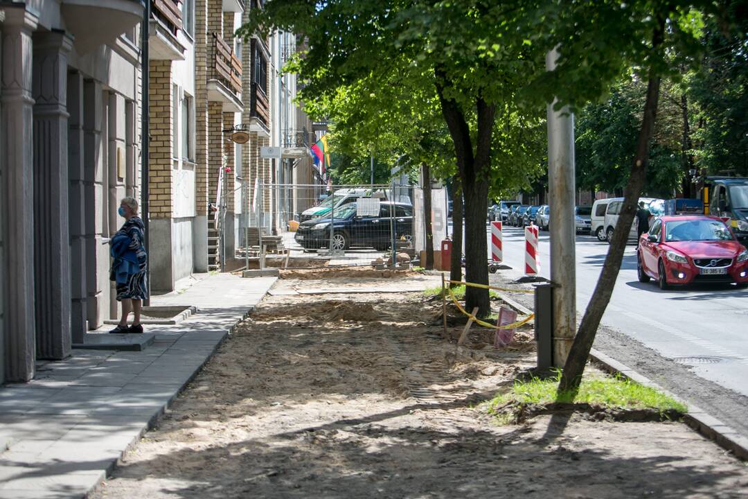 Kęstučio gatvėje užvirė intensyvūs darbai