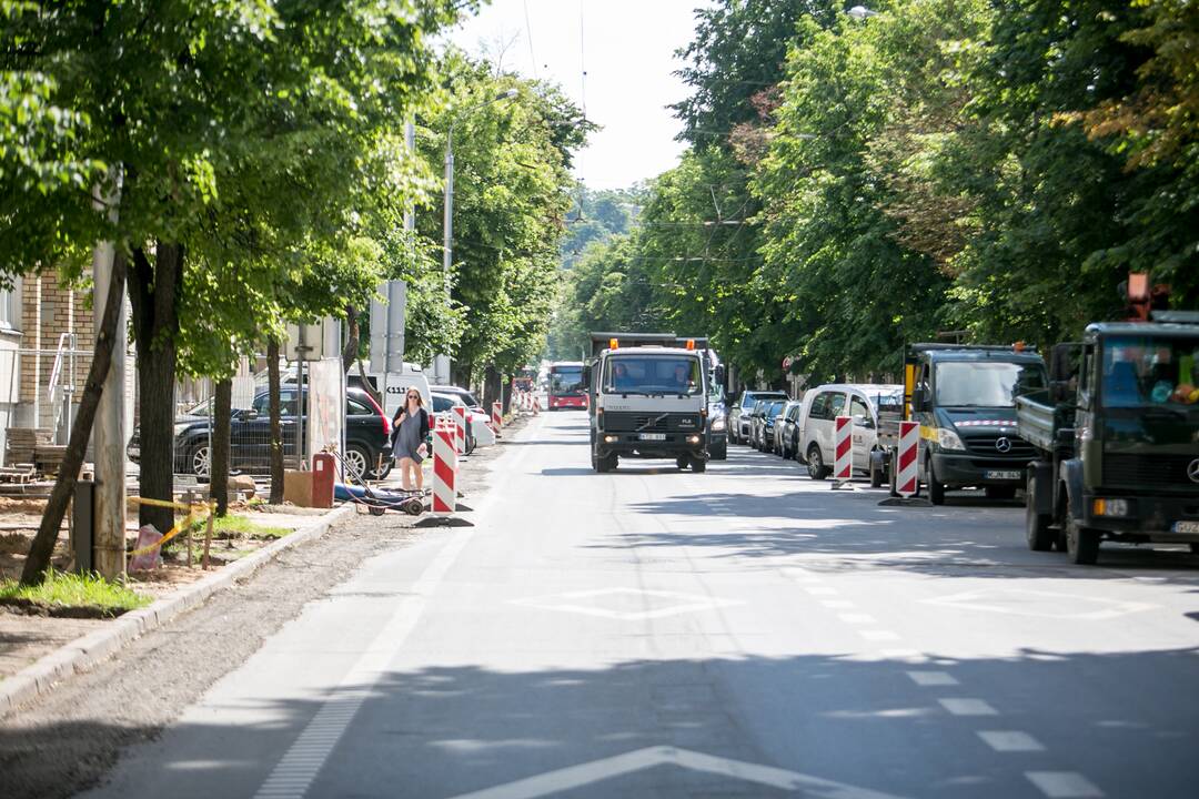 Kęstučio gatvėje užvirė intensyvūs darbai