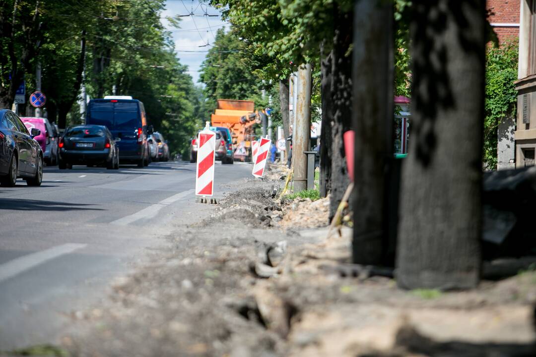 Kęstučio gatvėje užvirė intensyvūs darbai