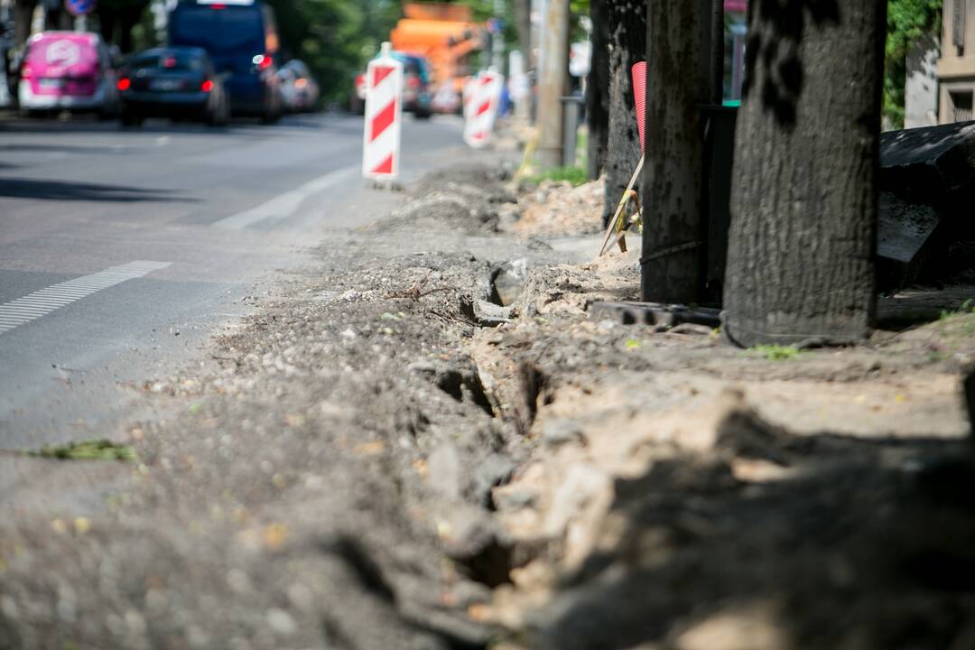 Kęstučio gatvėje užvirė intensyvūs darbai