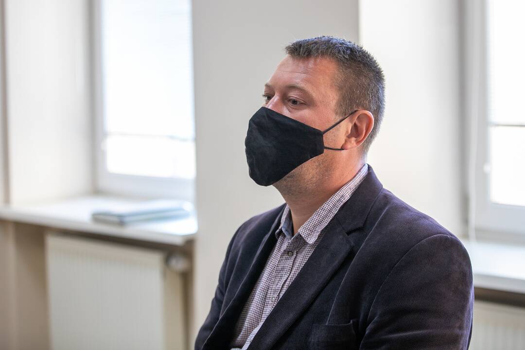 Simonas Baltrušaitis (kairėje) ir Jonas Biržiška (dešinėje)