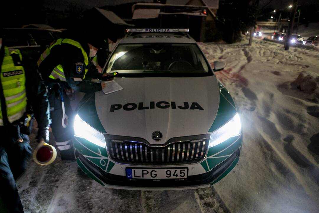 Kauno kelių policijos reidas, ieškant neblaivių vairuotojų