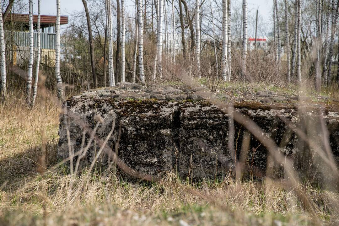 Įžūlumas: likęs vienas iš keturių Pirmojo pasaulinio karo statinys suskaldytas ir užverstas betono luitais.