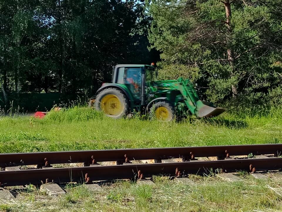 Nupjovė: geležinkelininkai po skundų pasirūpino eismo saugumu – iki tol Kiškėnų pervaža skendėjo žolėse.