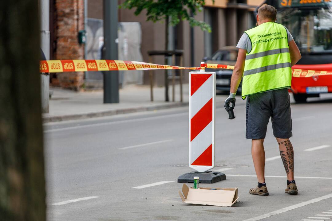 Nepatogumai: kol vyksta išmaniosios parkavimo sistemos diegimo darbai, laikinai negalima palikti automobilių.