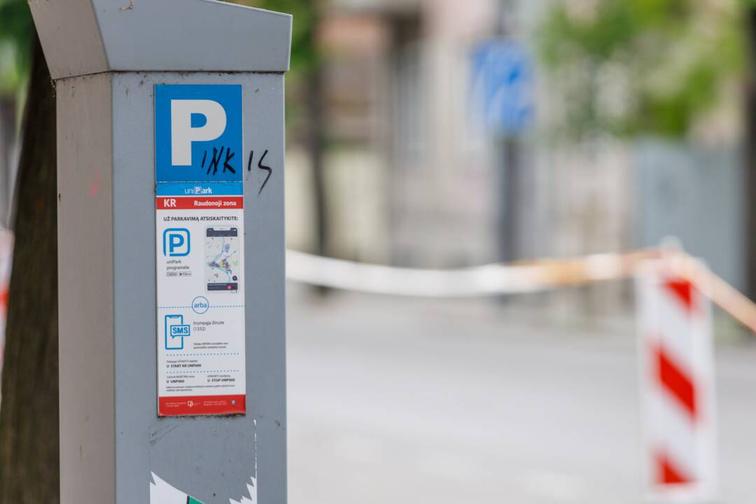 Nepatogumai: kol vyksta išmaniosios parkavimo sistemos diegimo darbai, laikinai negalima palikti automobilių.