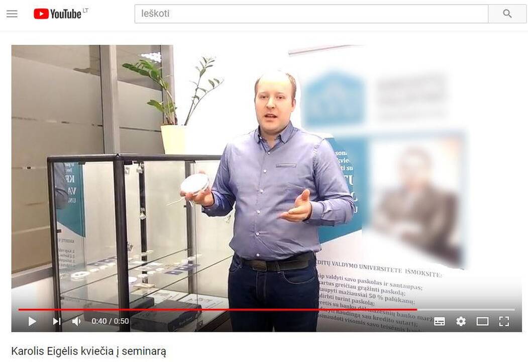 Patarimas: kvietime į seminarą K.Eigėlis žadėjo pateikti pavyzdžių, kaip ramiau gyventi.