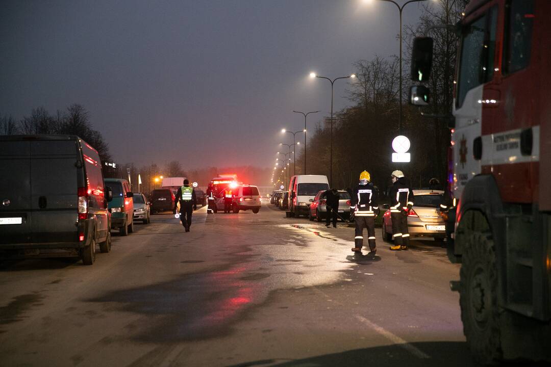 Stipri avarija Partizanų gatvėje