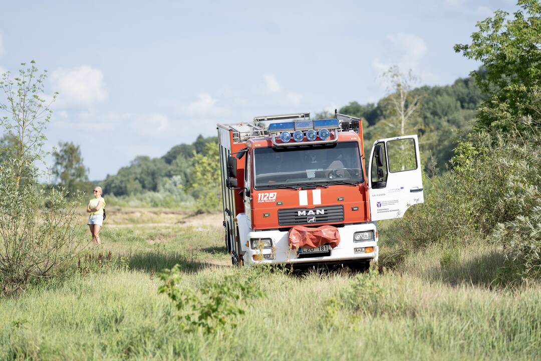 Pakaunėje degė laivas „Žalgiris“
