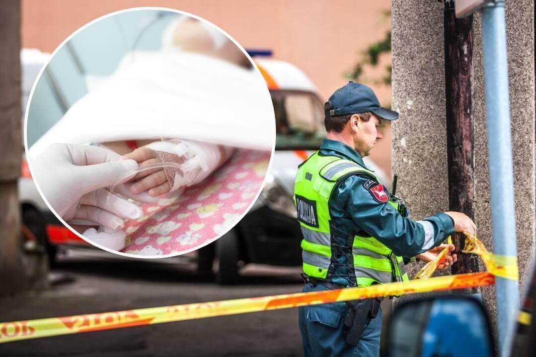 Nelaimė Klaipėdoje: pro langą iškrito vos metų mergaitė
