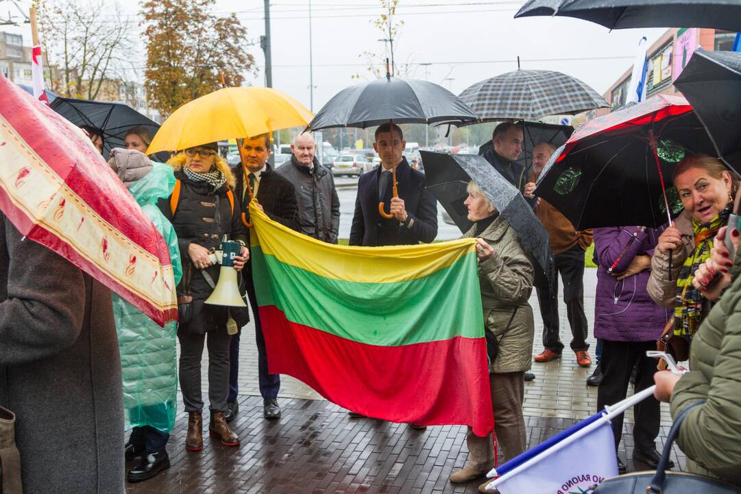 Piketas prieš planus dalį Kauno rajono teritorijos prijungti prie miesto