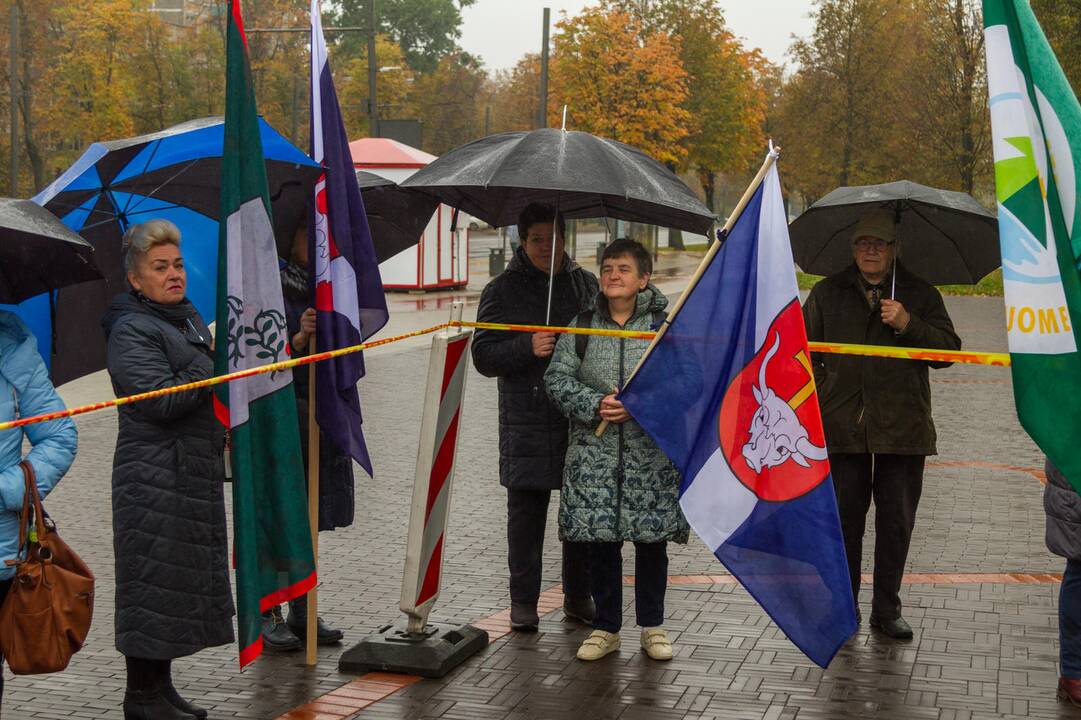 Piketas prieš planus dalį Kauno rajono teritorijos prijungti prie miesto