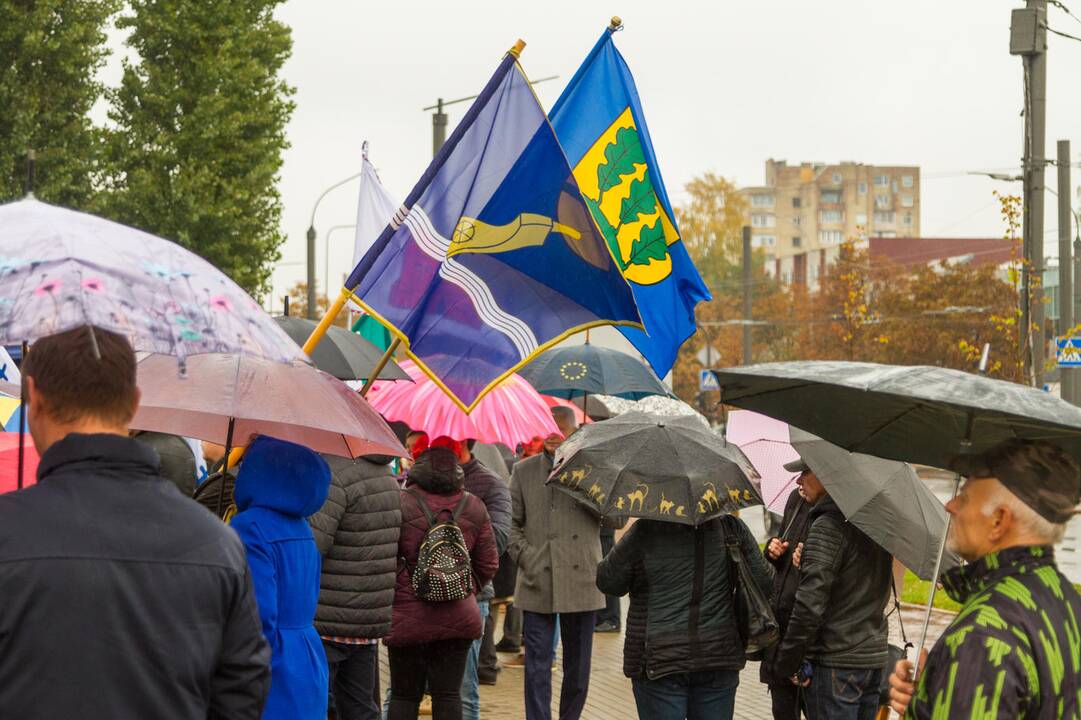 Piketas prieš planus dalį Kauno rajono teritorijos prijungti prie miesto