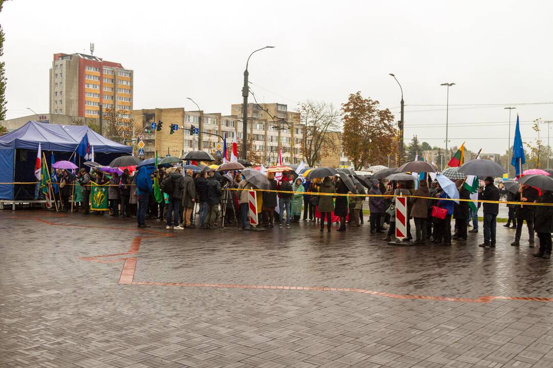 Piketas prieš planus dalį Kauno rajono teritorijos prijungti prie miesto