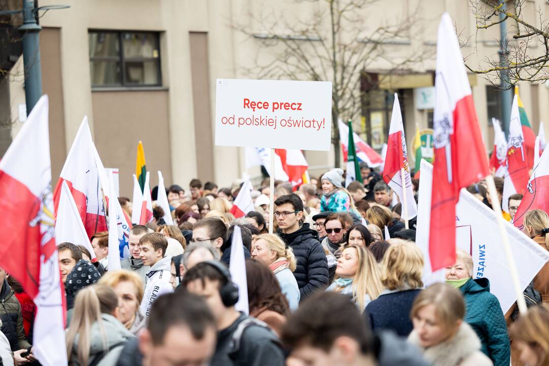Mitingas tautinių mažumų mokykloms apginti