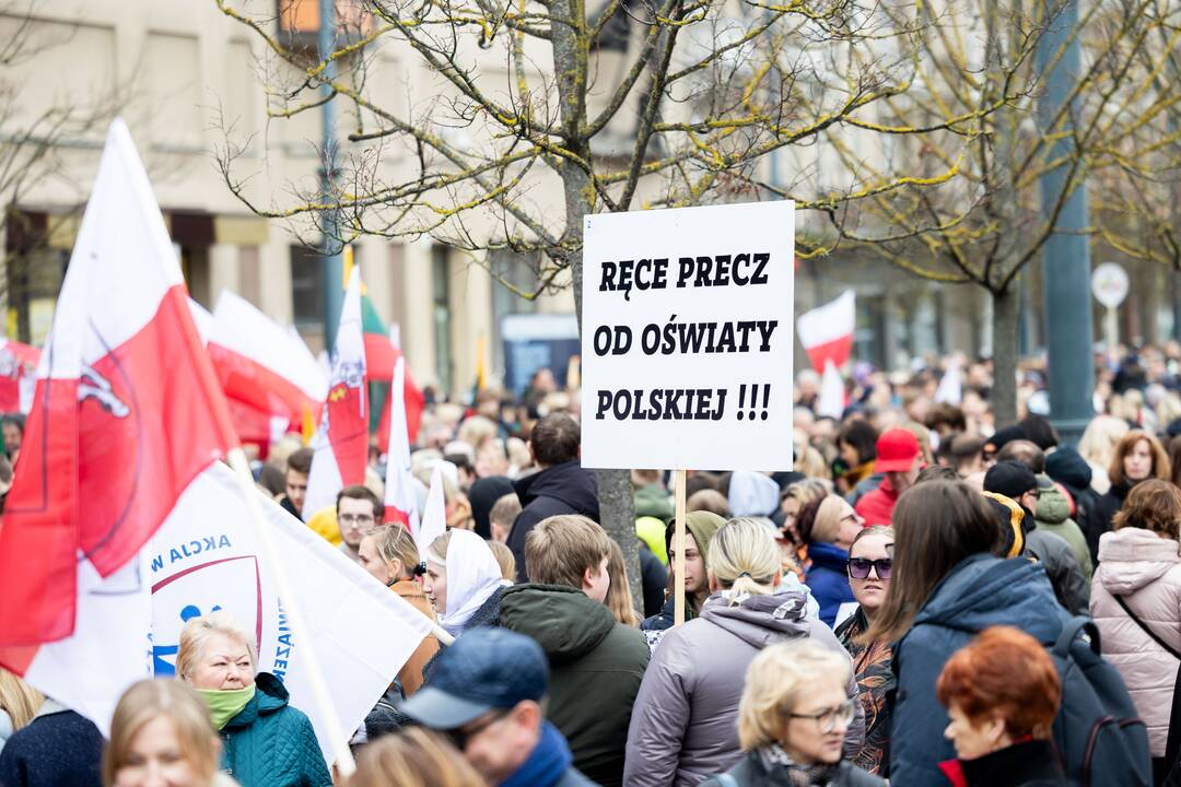 Mitingas tautinių mažumų mokykloms apginti