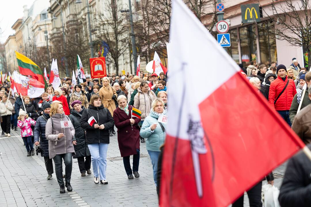 Mitingas tautinių mažumų mokykloms apginti