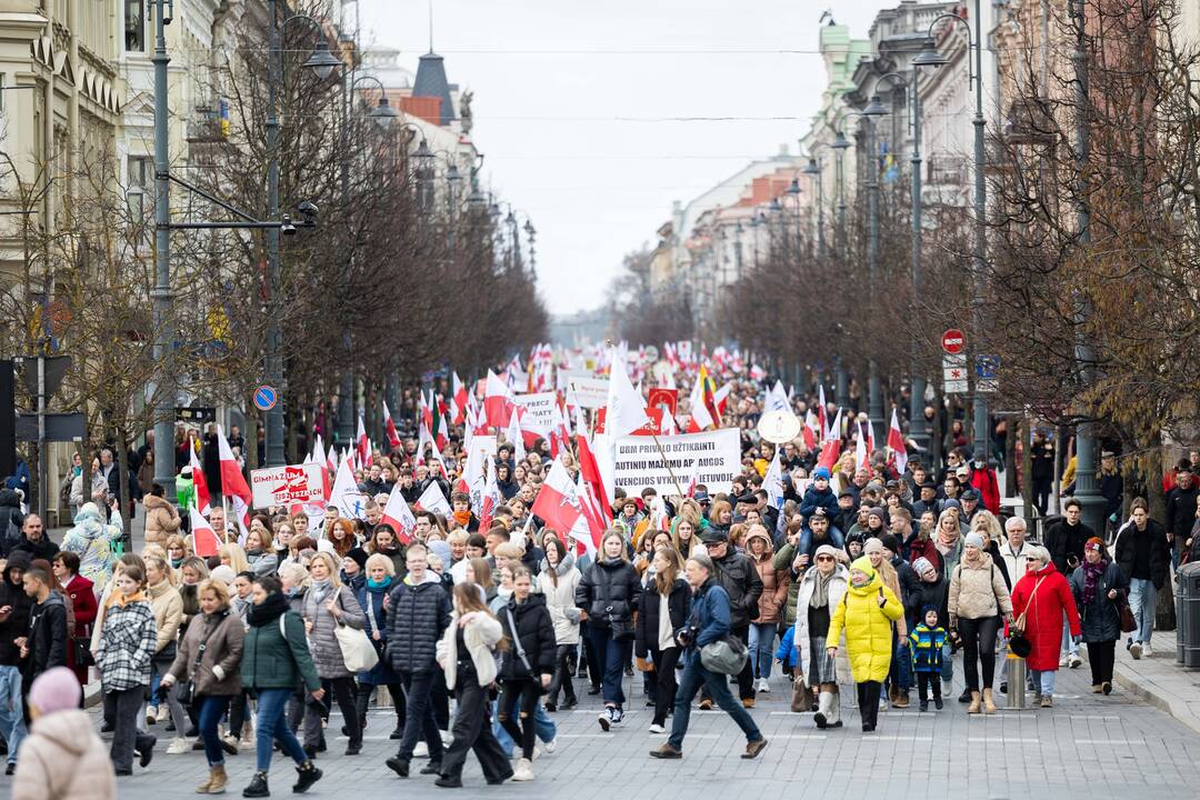 Mitingas tautinių mažumų mokykloms apginti