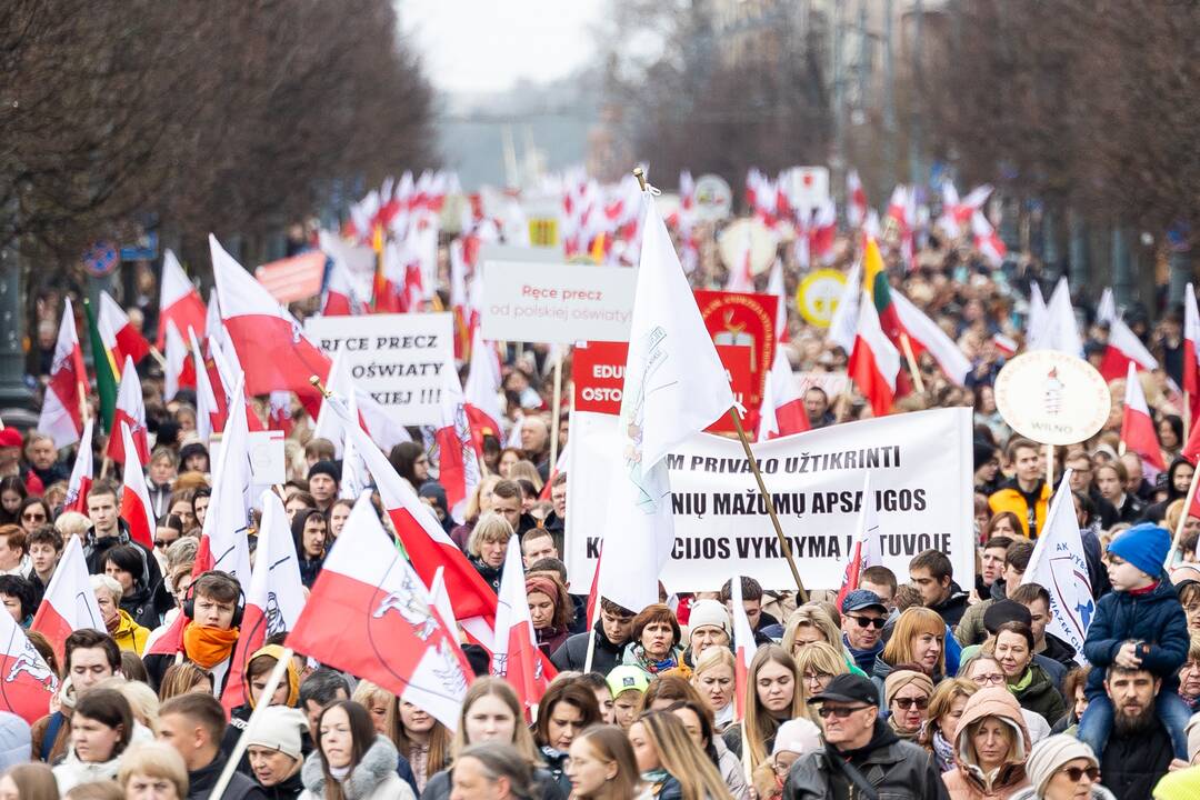 Mitingas tautinių mažumų mokykloms apginti