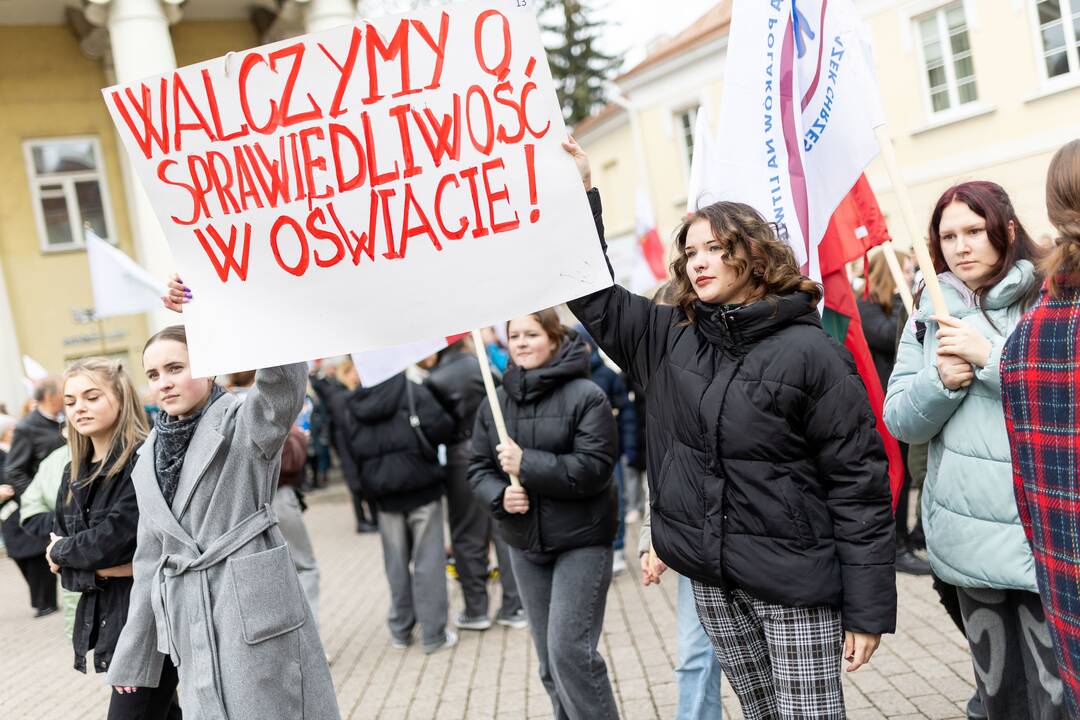 Mitingas tautinių mažumų mokykloms apginti