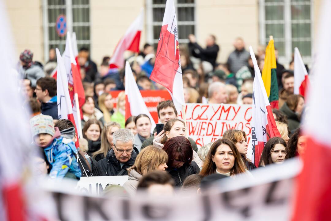 Mitingas tautinių mažumų mokykloms apginti