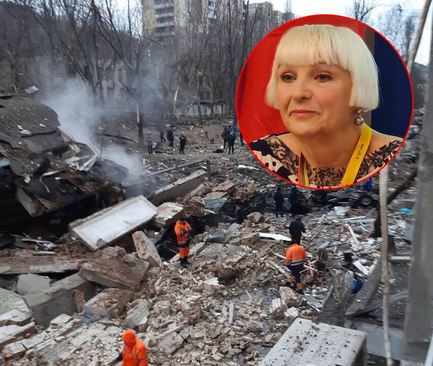 Išgyvenimai: Kyjive gyvenanti lietuvė D. Makarova pati patyrė, ką reiškia karas. Taip atrodė jos namas, į jį pataikius rusų raketos skeveldrai.