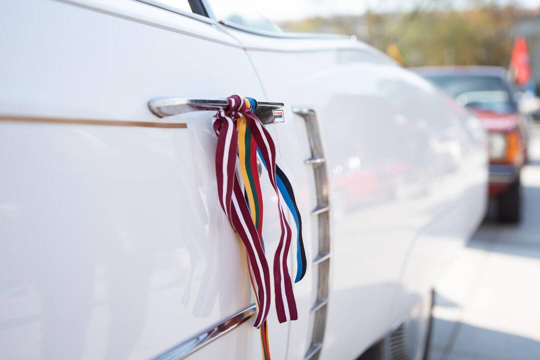 Senovinių automobilių žygis Baltijos keliui paminėti