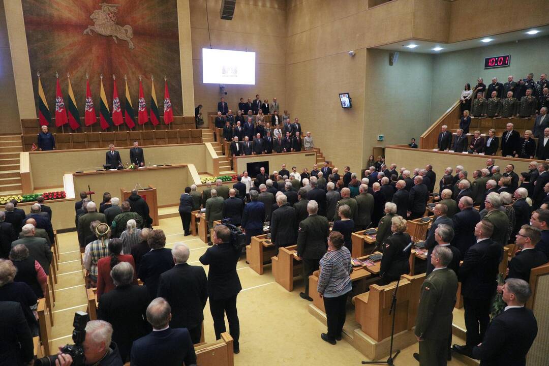Laisvės premijos įteikimo partizanams ceremonija