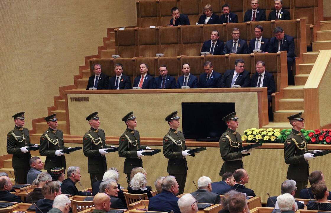 Laisvės premijos įteikimo partizanams ceremonija